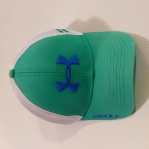 Green/White Under Armour Golf Hat